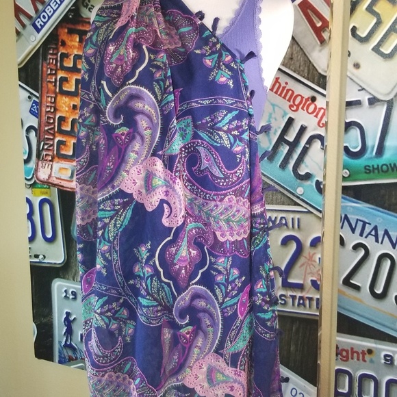No Name Accessories - Purple Floral Scarf